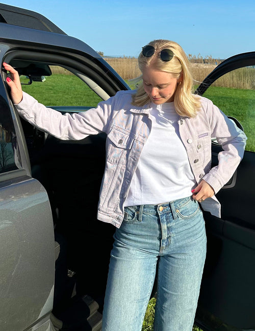 But God verkürzte Jeansjacke