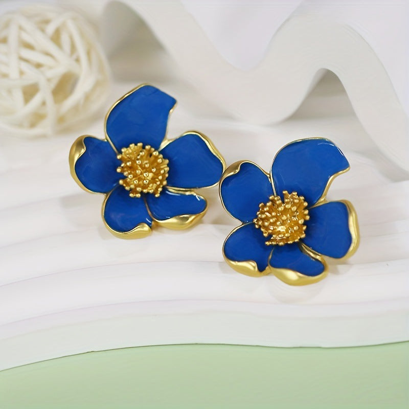 Vintage Flower Elegant Three-dimensional Small Red White Suit Necklaces