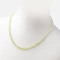 Chrysoberyl Faceted Rondelle Necklace with a 14kt Gold Clasp AAA