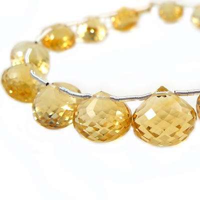 Citrine `Candy Kiss` Briolette 15 pcs