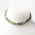 Green Tourmaline Plain Nugget Necklace with a 14kt Gold Clasp AAA