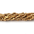 Hand Polished Red Brass Faceted Nugget Beads on an 8 inch Strand