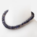 11-15mm Iolite German Faceted Rondelle Necklace with a 14kt Gold Clasp AA