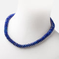 Lapis Lazuli German Faceted Rondelle Necklace with a 14kt Gold Clasp AAA