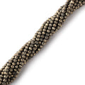 Lot of 11 strands - 2mm Golden Pyrite Micro-faceted Rondelle Beads