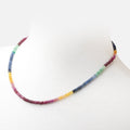 Multiple Gemstone Faceted Rondelle Necklace with a 14kt Gold Clasp