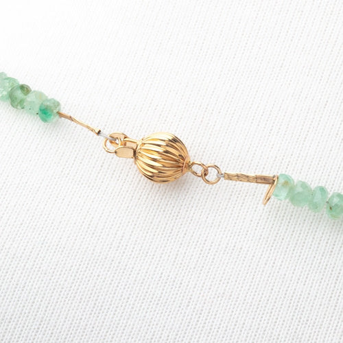 Multiple Gemstone Faceted Rondelle Necklace with a 14kt Gold Clasp