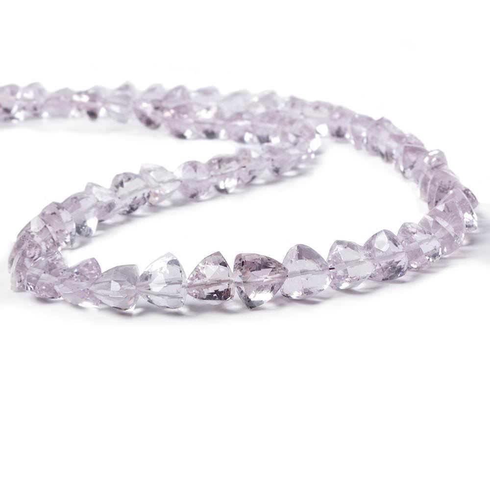 6-7mm Pink Amethyst Straight Drill Trillion Beads 16 inch 64 pieces
