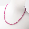 Ruby Plain Heishi Necklace AAA