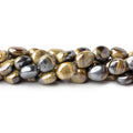 Schalenblende plain nuggets 17.5 inch 72 beads 4.5x4mm-7.5x5mm AA rare