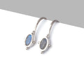 Sterling Silver Labradorite Oval Earring Set of 2 pieces