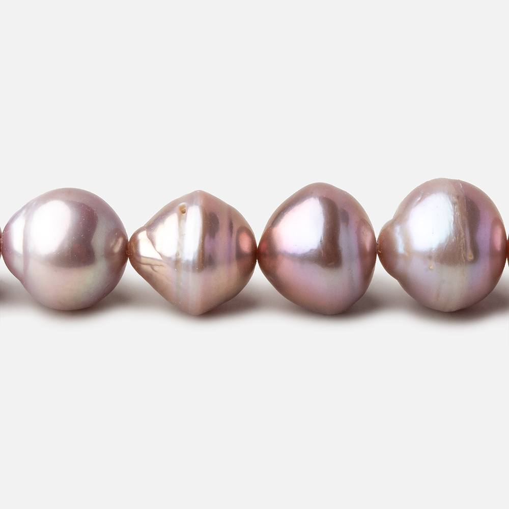 Tri Color Baroque straight drilled Freshwater Pearls 16 inch 38 pearls 11mm  12mm A